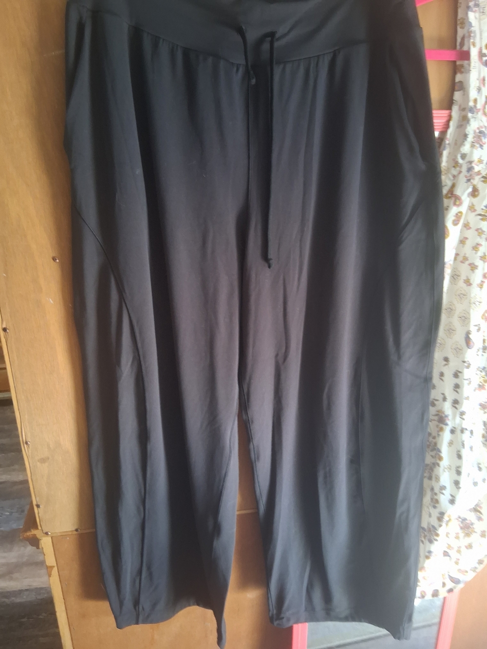 Lululemon Womens Black Drawstring Wide-Leg Pants